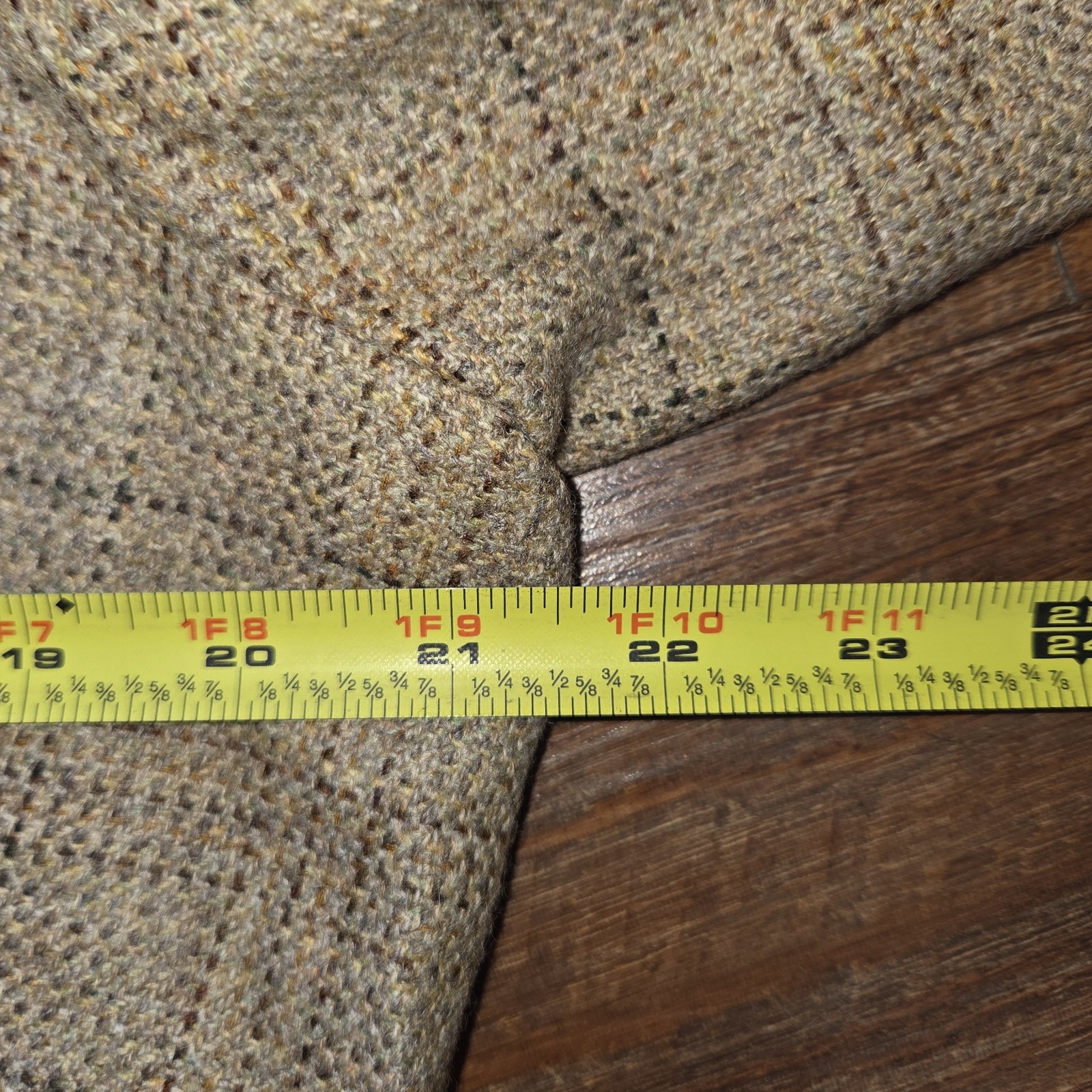 VTG Talbots Blazer 100% Italian Wool Tweed Earthy Neutrals Plaid Sz 16 Preppy