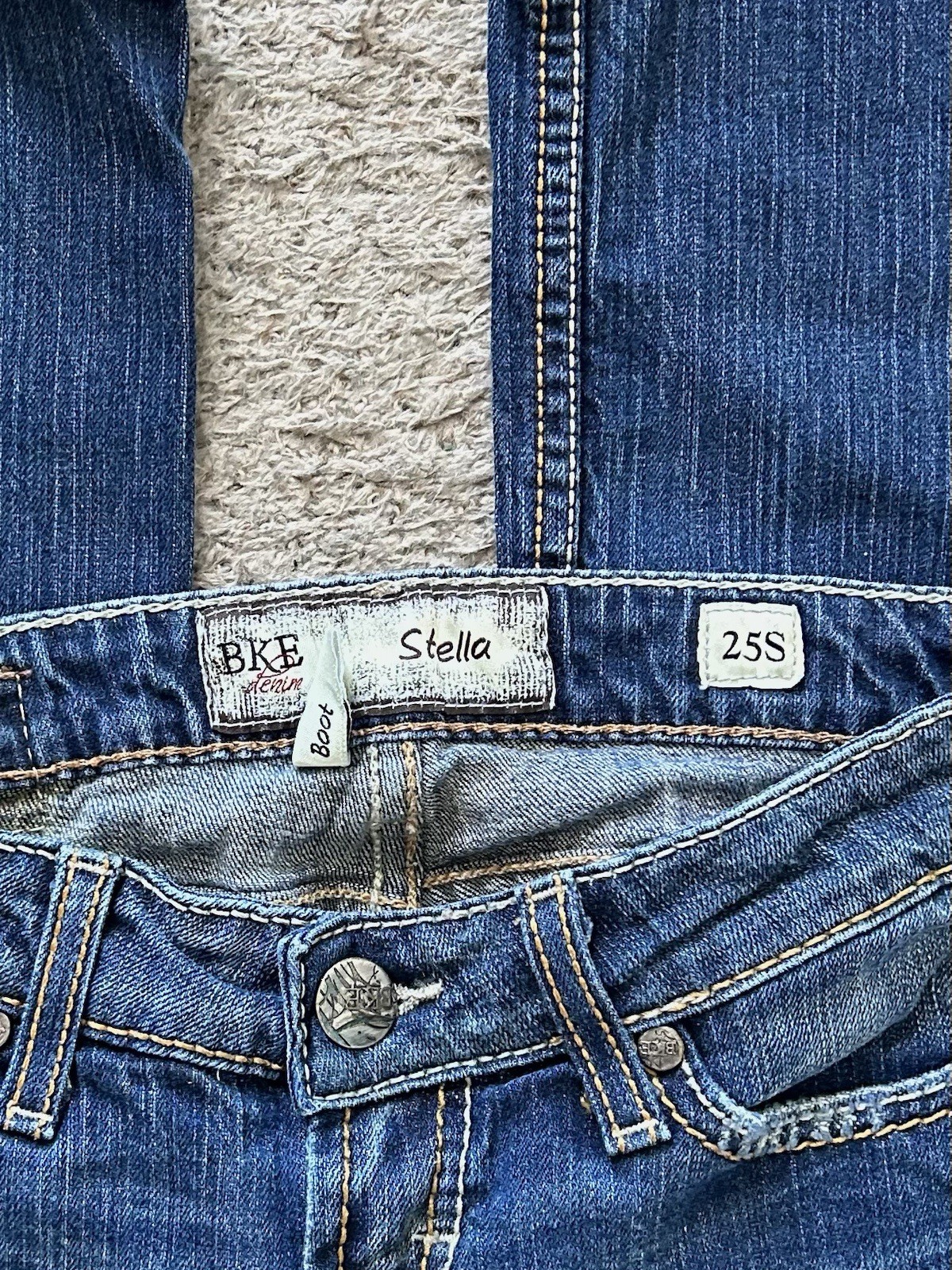 Y2K 2000s BKE Ultra Low Rise Stella Bootcut Jeans Womens Sz 25”