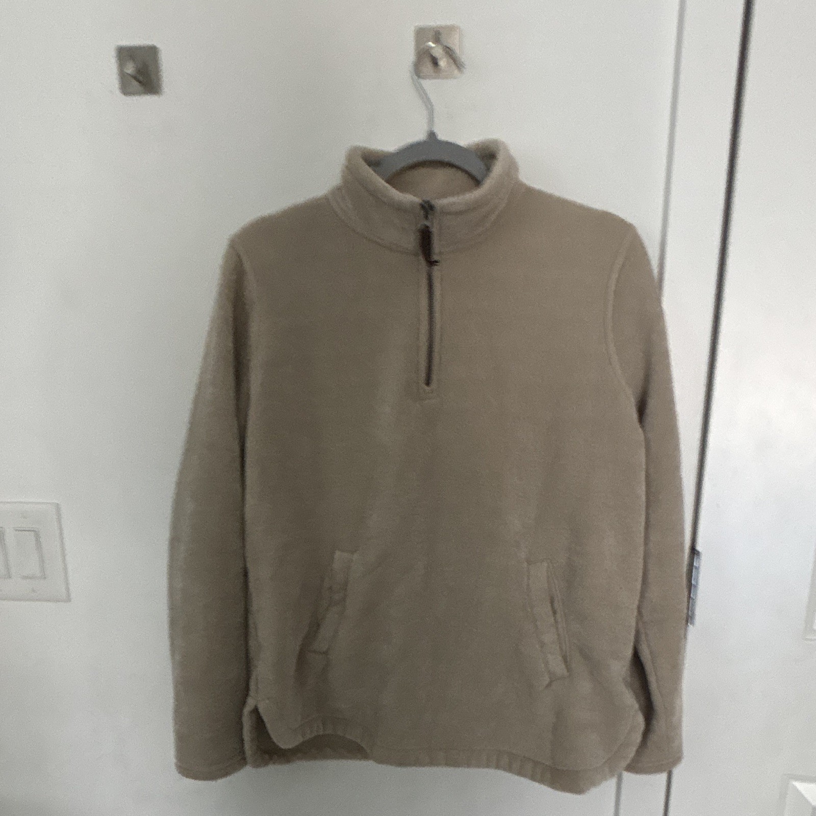 32 Degrees Heat Men’s Beige 1/4 Zip Pullover Jacket w/ Pockets Size M