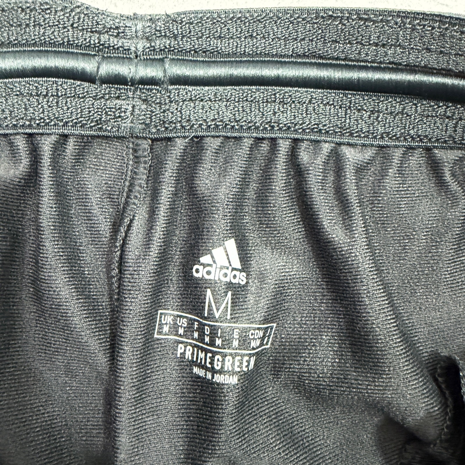 Adidas Essential Tricot Zip Track Pants Medium Carbon Black Striped IC4469 NEW