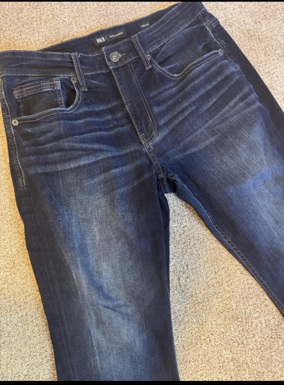 BKE Jake Men’s Straight Jeans 32×32 Blue