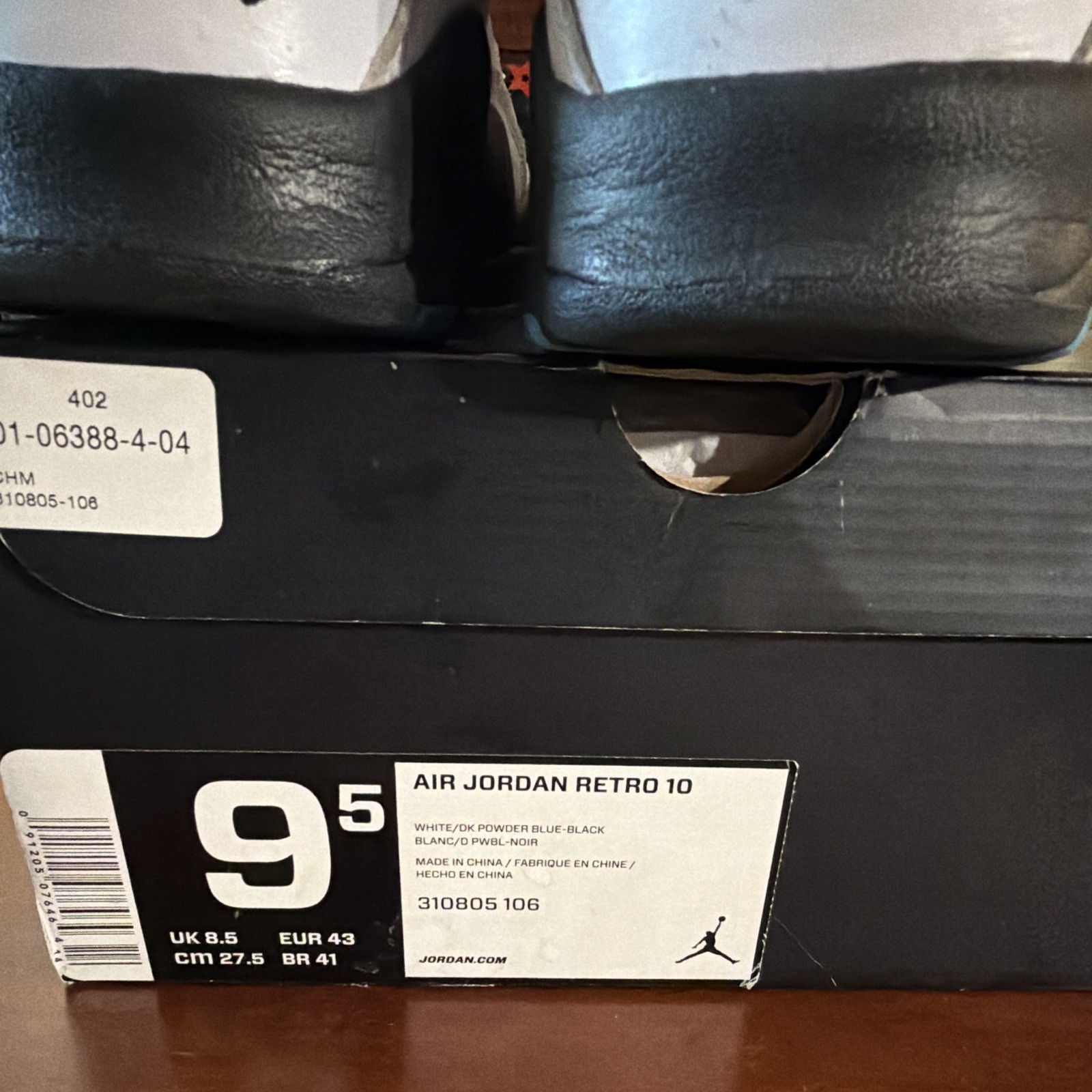 Jordan Air Jordan 10 Retro 2014 Powder Blue White/Black/Blue used.