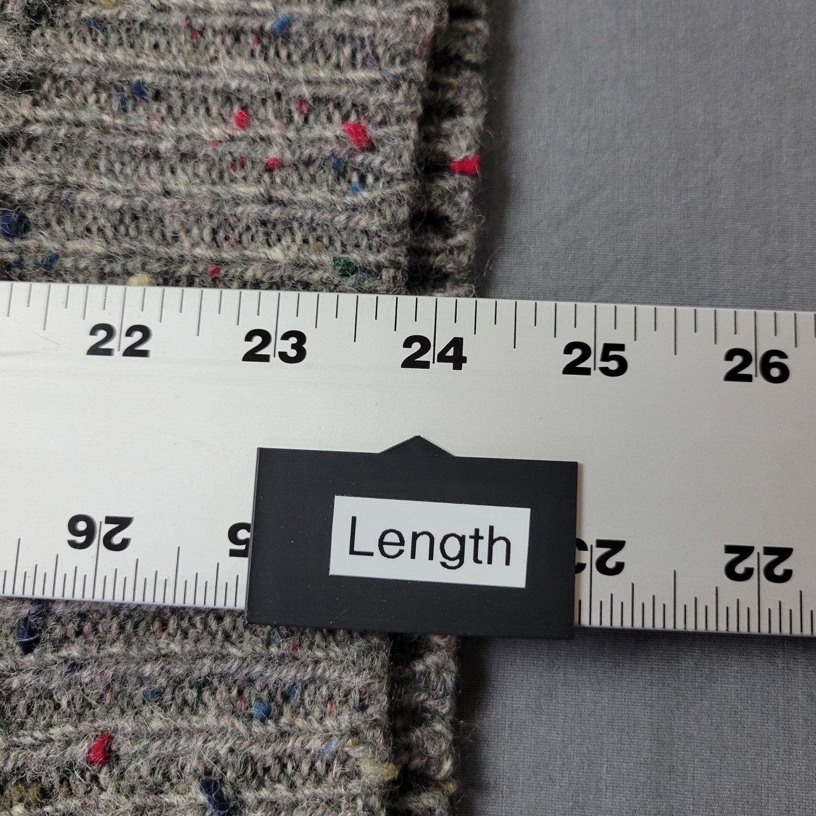 Vtg Gap Wool Sweater Mens Grey Donegal Fleck Ribbed Knit Crewneck Fisherman M