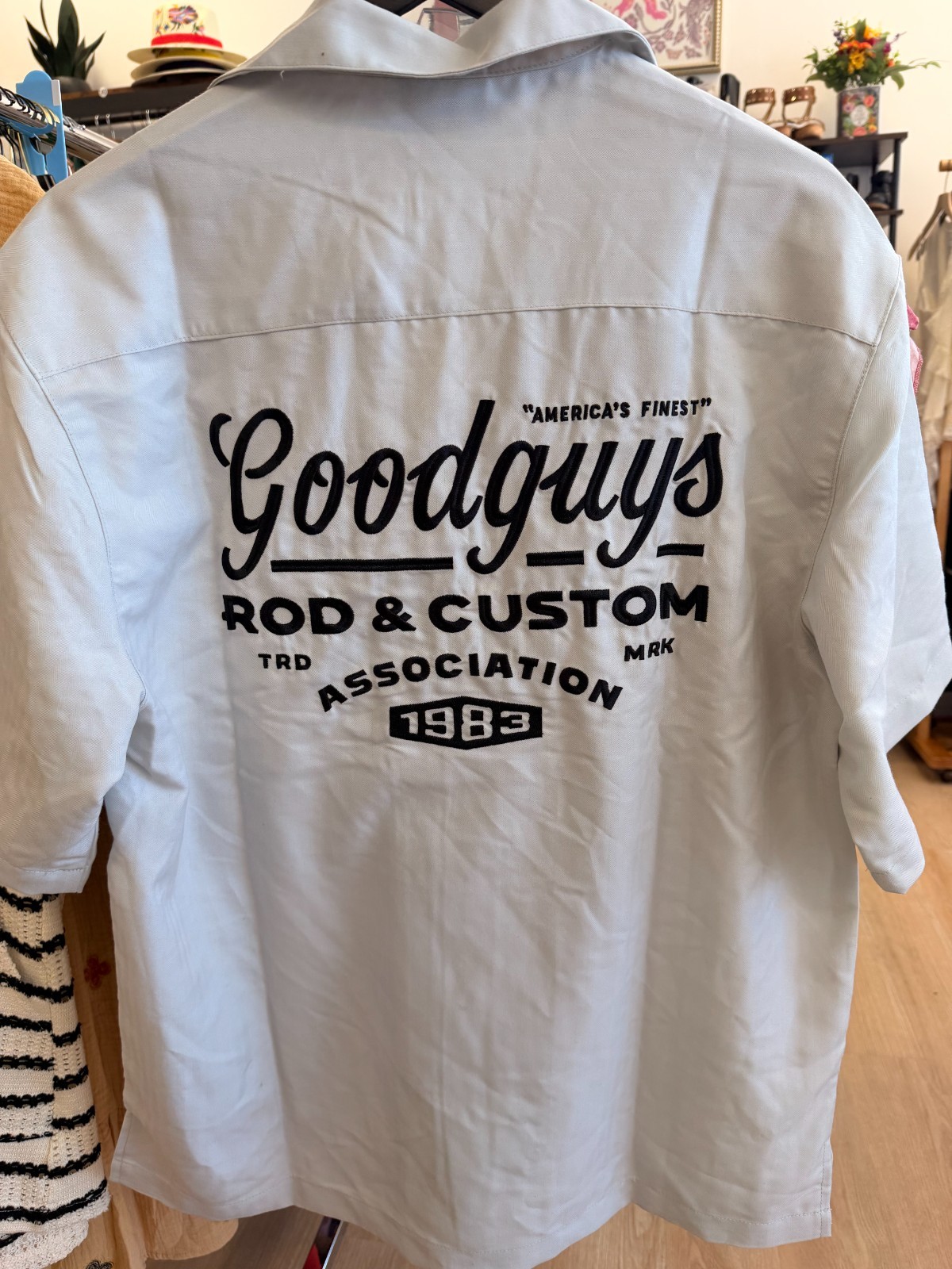 New goodguys gray Rod Customs embroidered shirt M,L,XL,2XL