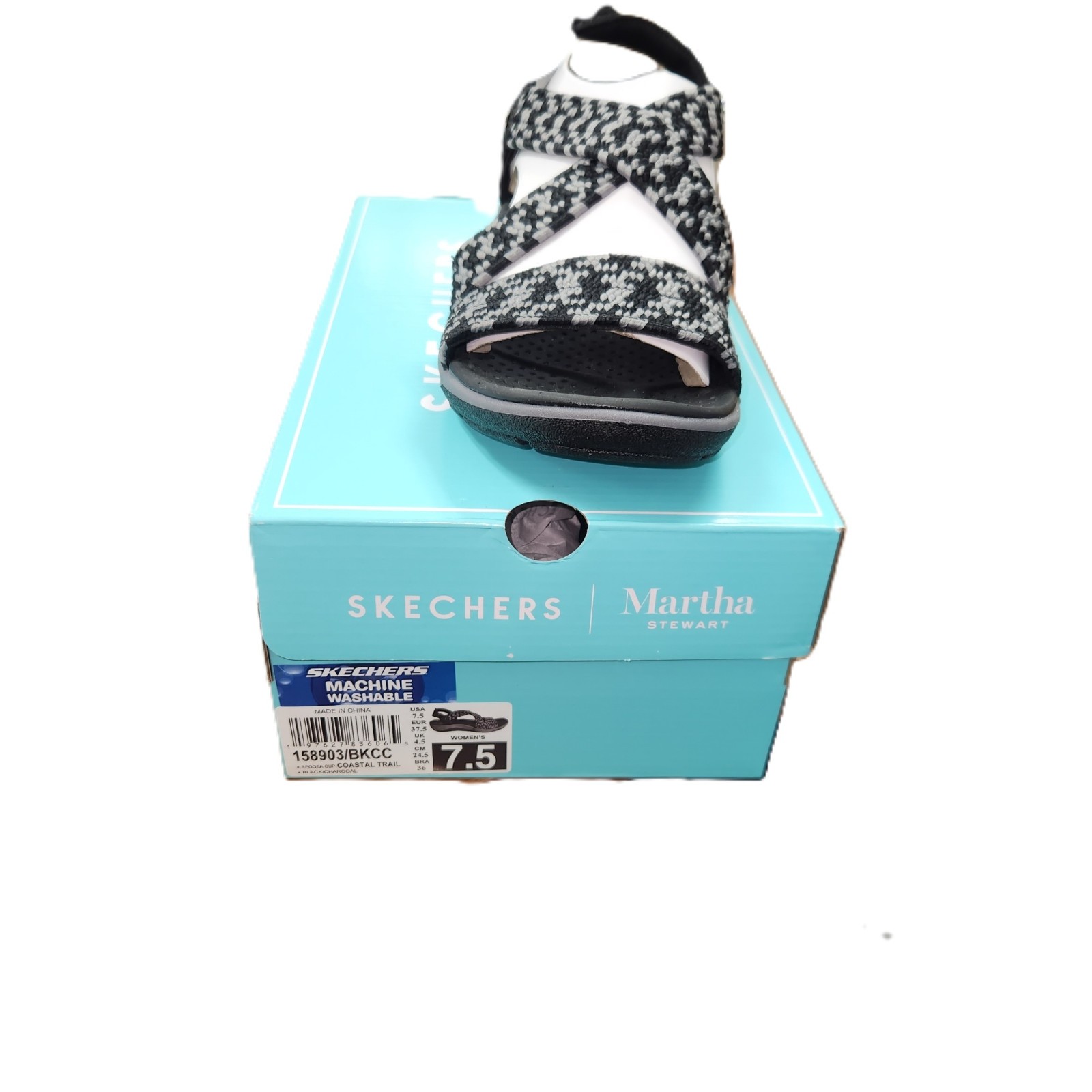 Skechers Martha Stewart: Reggae Cup – Coastal Trail Size 7.5 Black/ Charcoal