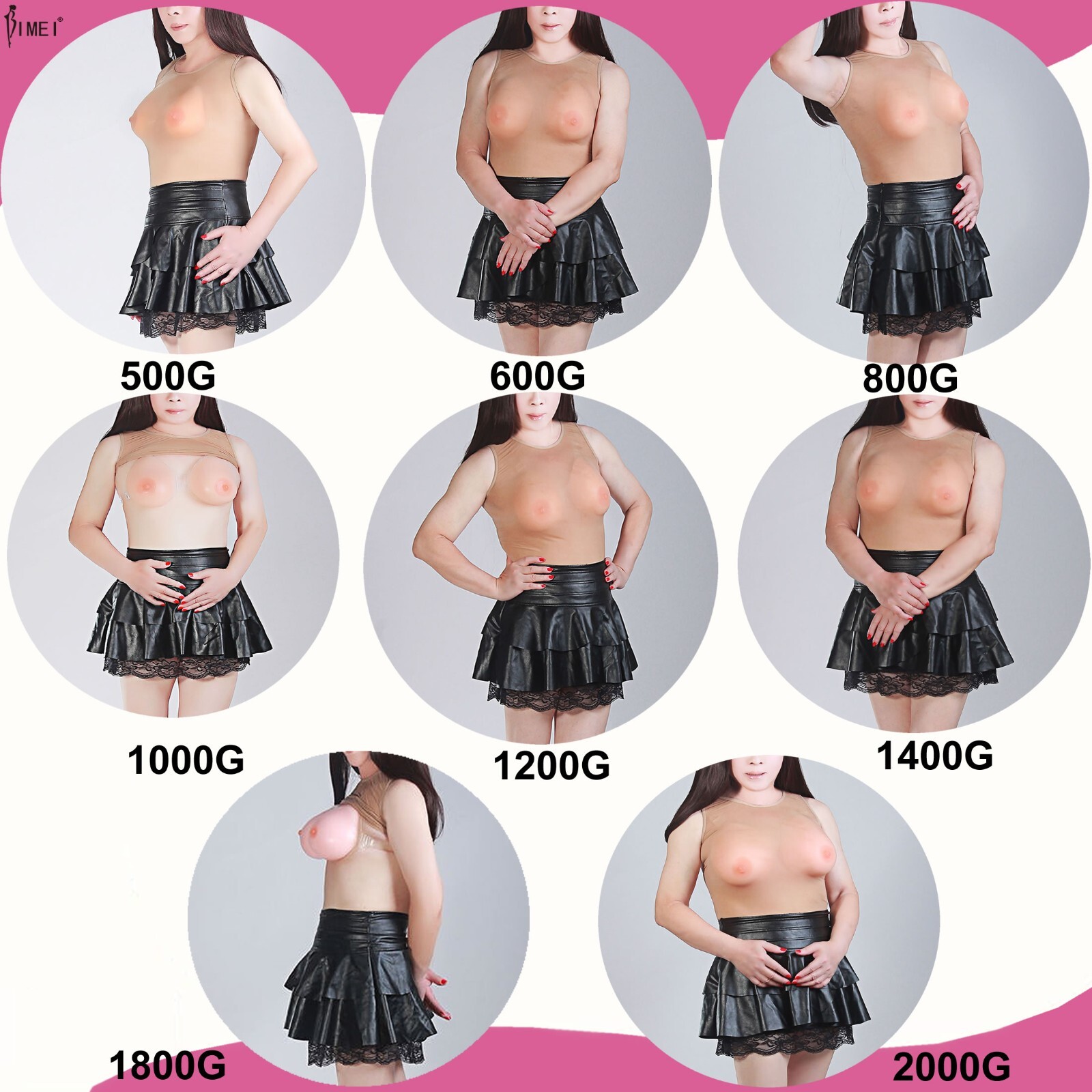 BIMEI Teardrop Silicone Breast Forms CD A-G Cup Fake Boobs Bra Enhancers Cosplay