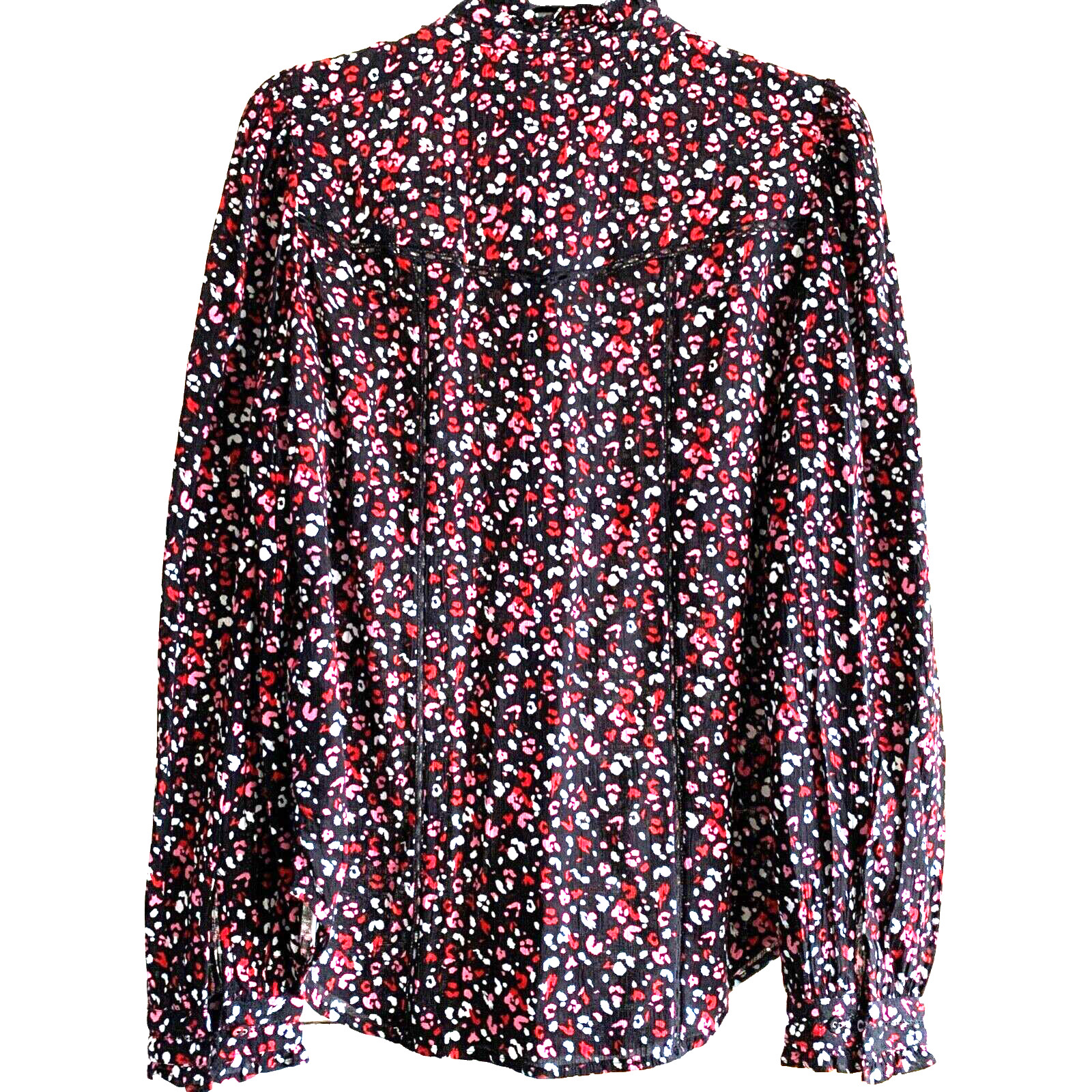 M&S Blouse / Top Size 6 Black Pink Red White Mix – Marks & Spencer – New