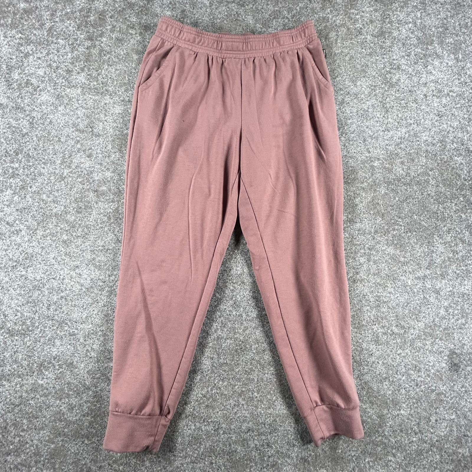 Eddie Bauer Lounge Jogger Pants Womens L Mauve Pink Comfortable Stretch Pull On