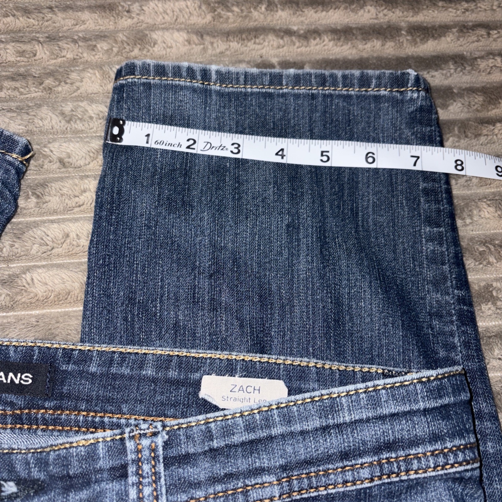 Mavi Zach Straight Leg Jeans Men’s 34×32 Stretch Blue Denim Dark Wash