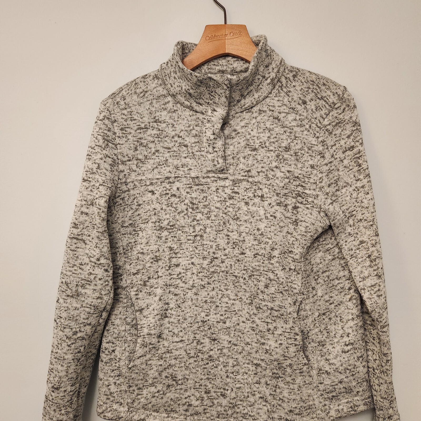 Kyodan Sweater Freedom Trail Pullover 1/2 Zip Gray Pockets Outdoors Womens Med