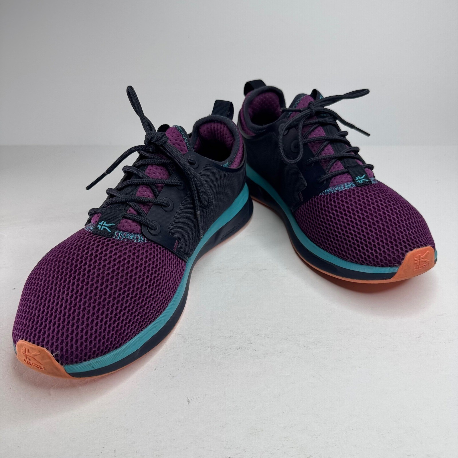 Kuru Atom Womens 8.5 Wide Purple Navy Teal Athletic Walking Running Shoes