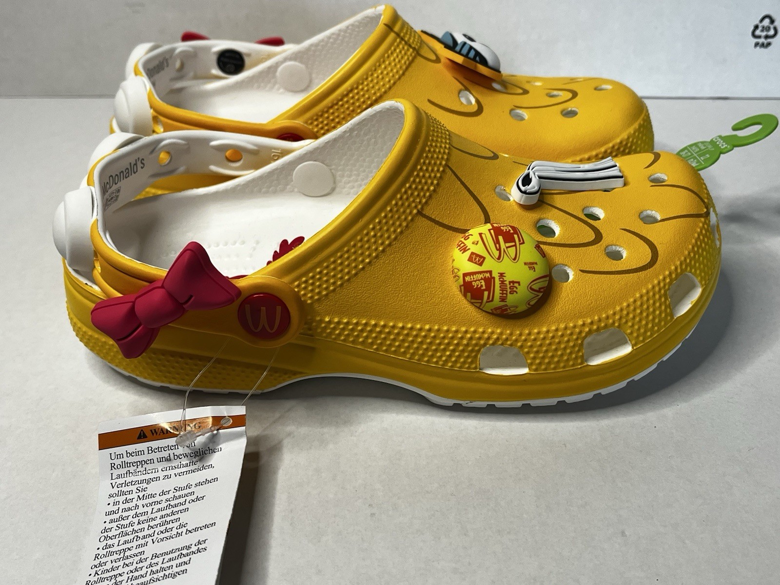 Crocs x McDonald’s W6 M4 Yellow Classic Birdie Big Bird Clog 2023 Edition