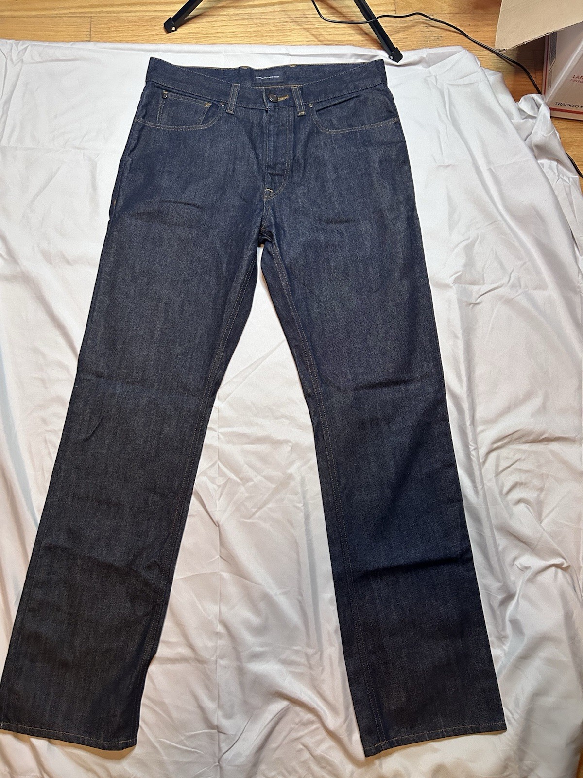 Hart Schaffner Marx Men’s Dark Wash Blue Denim Straight Regular Fit 5-Pocket