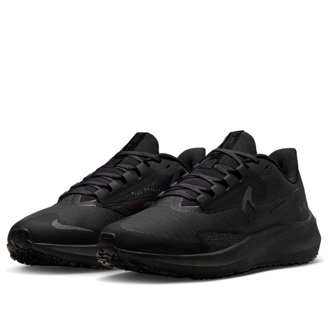 Nike Air Zoom Pegasus Shield Triple Black Running Sneaker DO7626-001 Womens Size