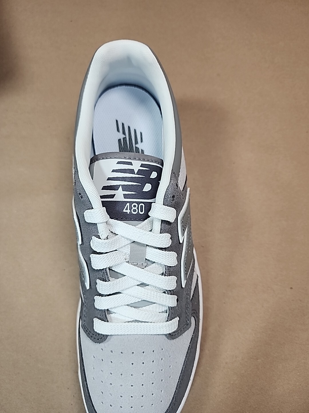 Size 9.5 New Balance 480 Castlerock Raincloud BB480LEC Grey White Unisex Men’s