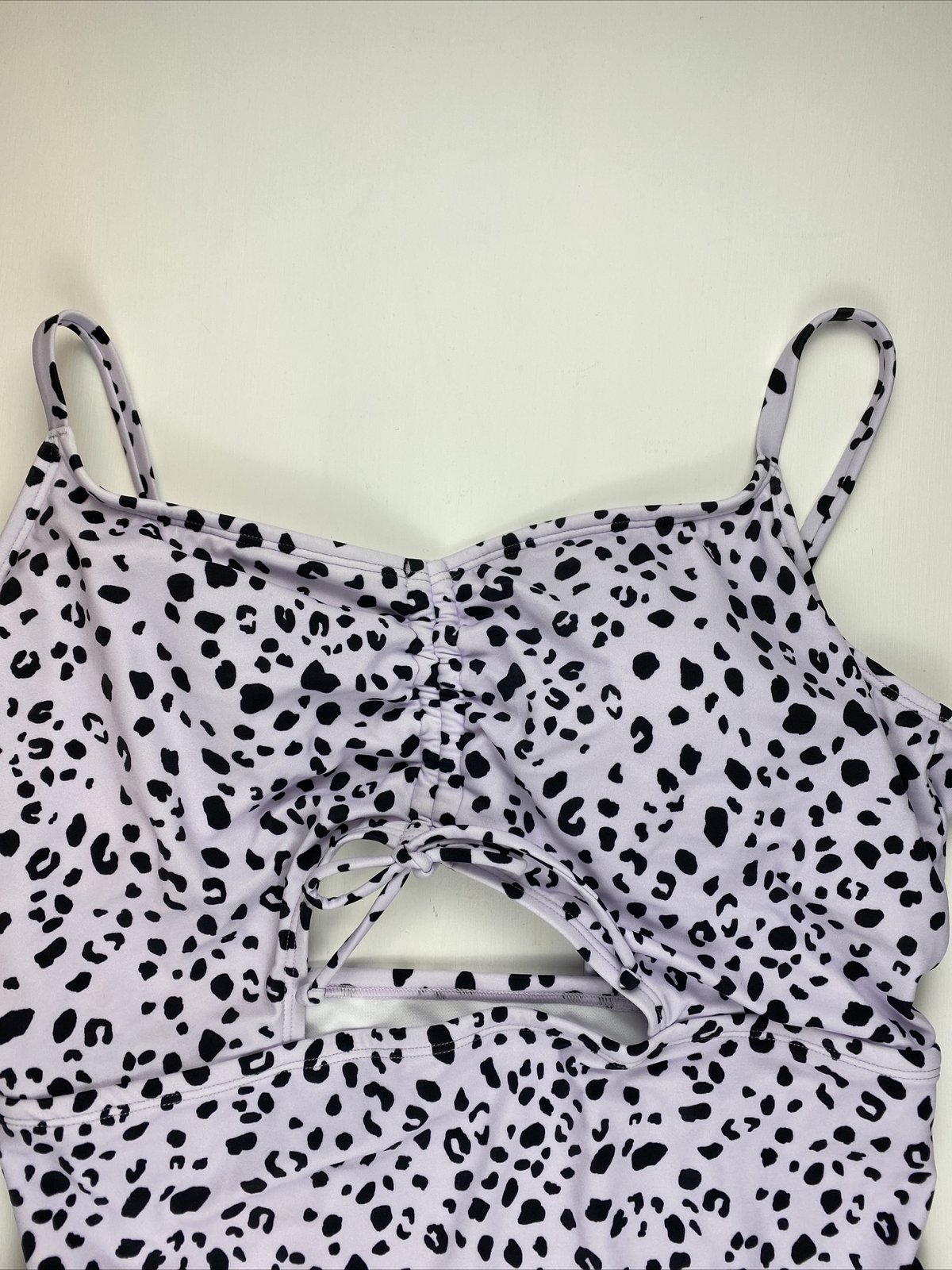 Womens Beach Betty Miracle Brands Lilac Purple Animal Print One Piece Swimsuit L