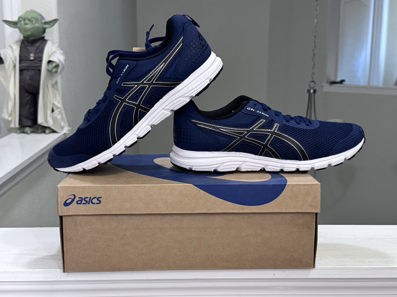 ASICS Gel-33 Run Blue Expanse Black Running Men’s 11 Shoes 1011B438-402