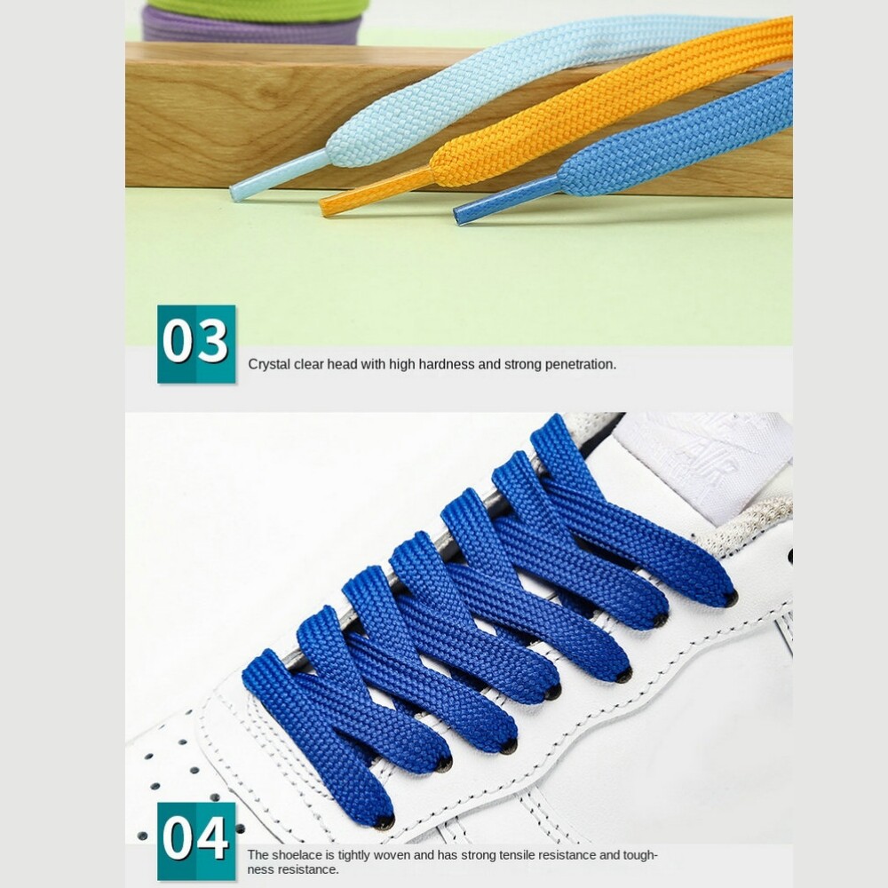 FLAT Athletic SHOE LACES 47″, 53″, 55″, Sport Sneaker Boot Shoe Strings
