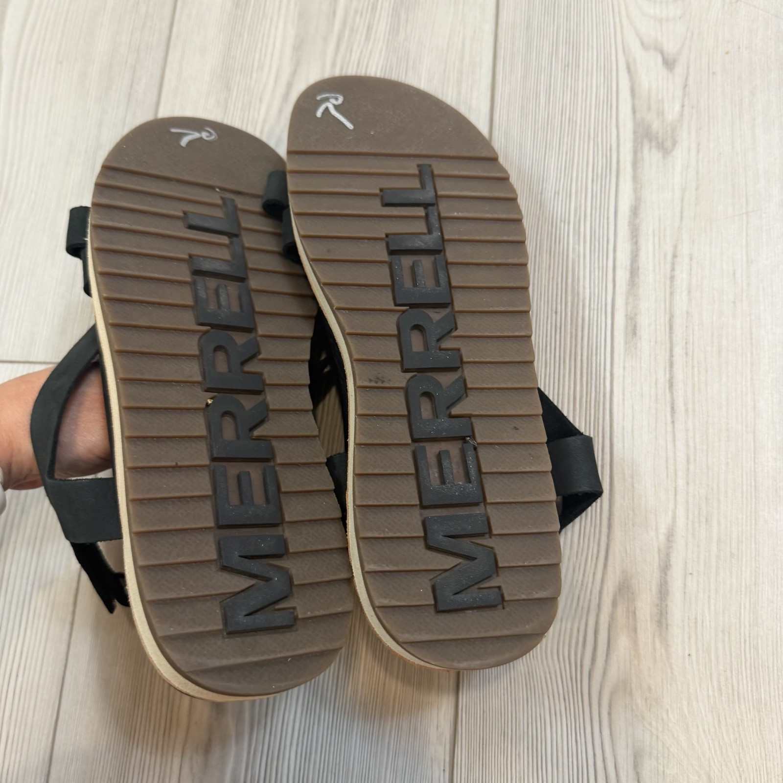 Merrell Black Leather Juno Mid Ankle Wrap Strappy Gladiator Sandals 9