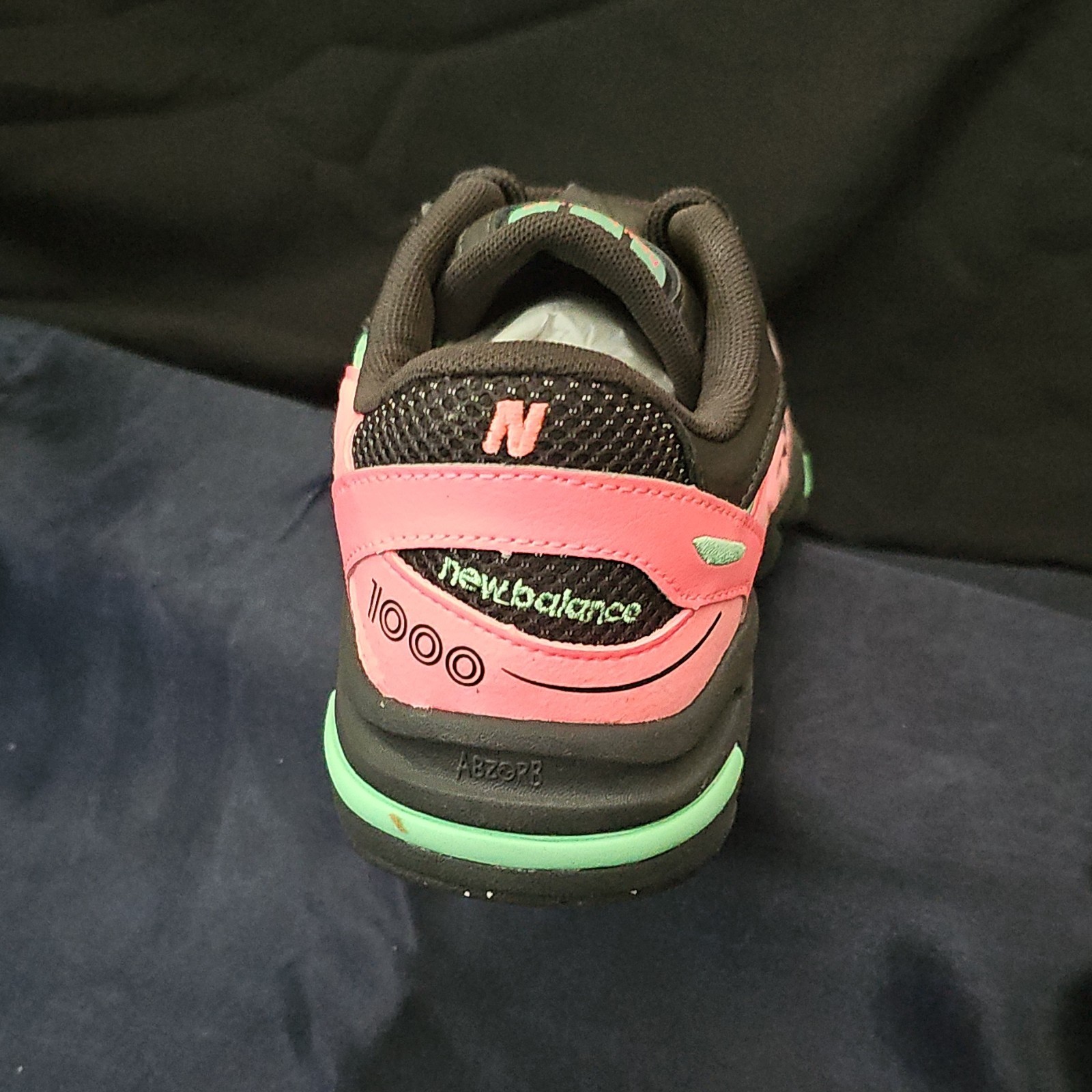 New Balance Men’s 1000 Series Running Shoes, Black, Melon, Green, Size 5.5