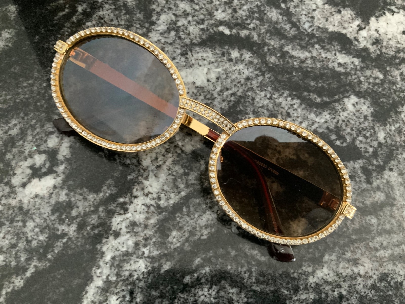 9FIVE 24k Gold Sunglasses CR-39 with box and original sales order w/small flaw