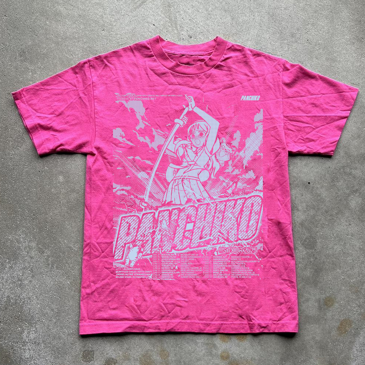 Panchiko US Tour 2025 Sacramento T Shirt Full Size S-5XL