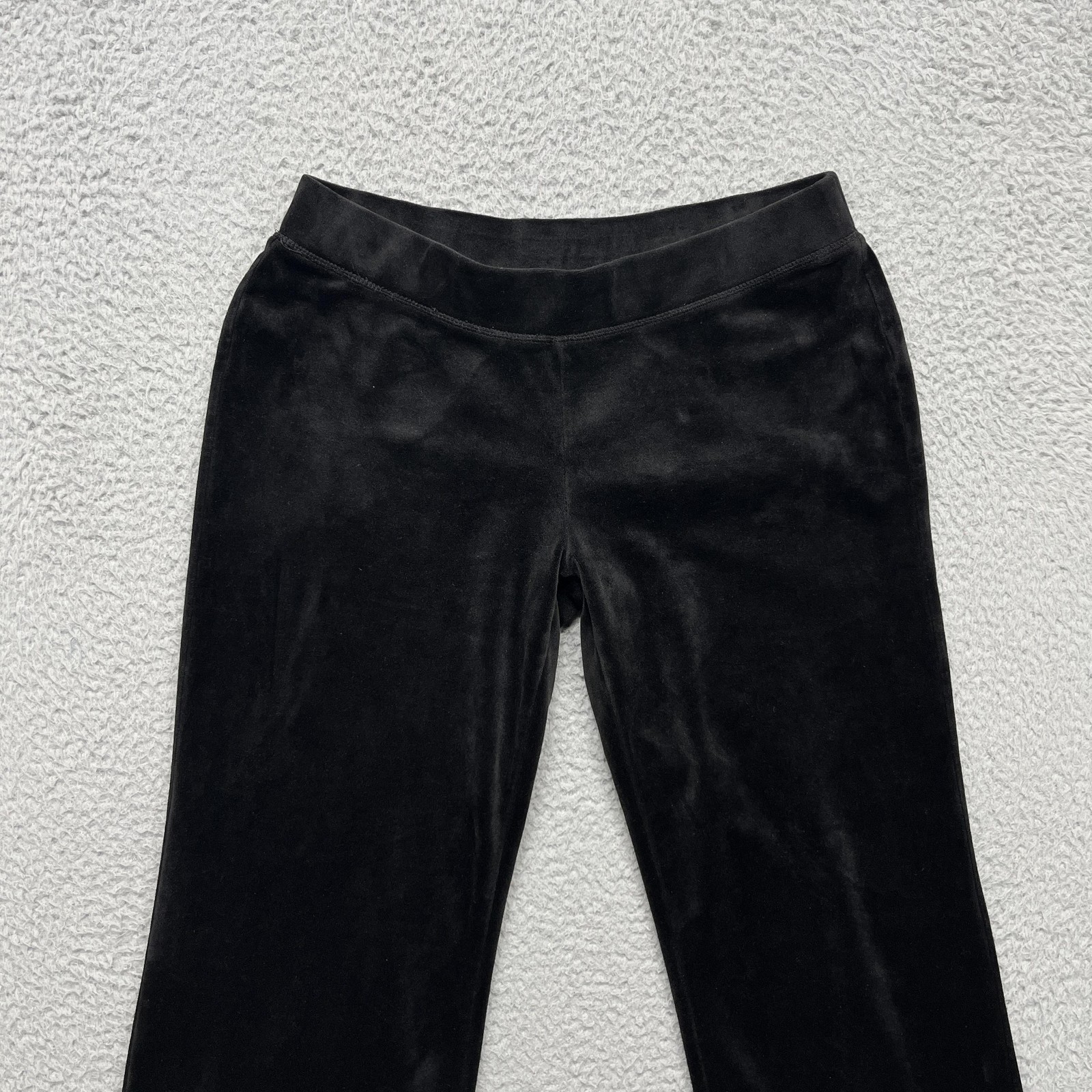 Juicy Couture Velour Sweatpants Womens Medium Black Rhinestone Juicy Logo Lounge