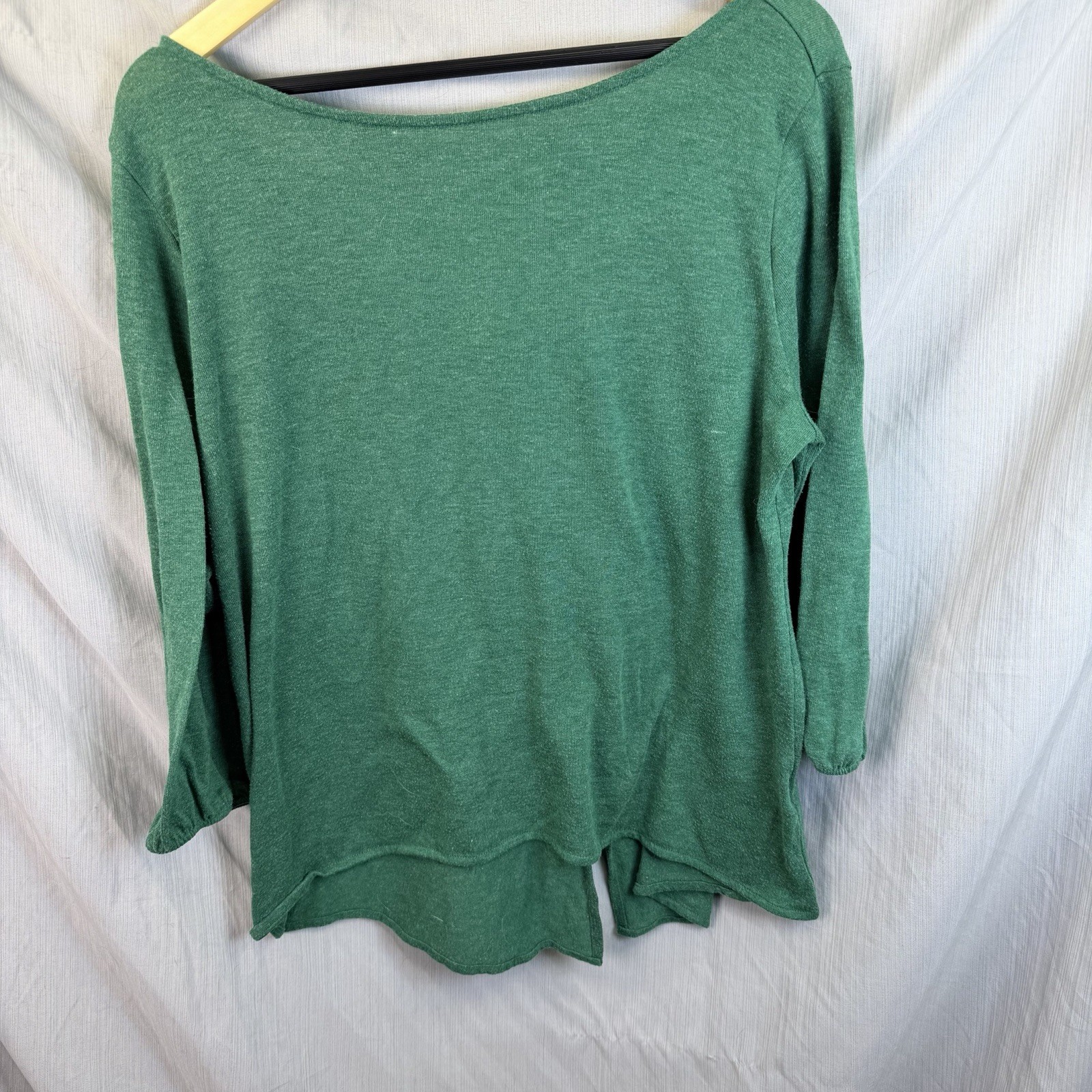 Sweet Pea By Stacy Frati Open Bow Back Blouse XL Feminine Green Pretty