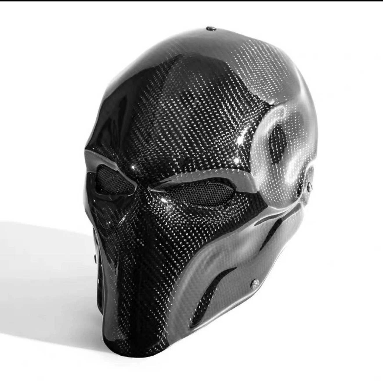 Real Carbon Fiber Full Face Mask Halloween Evil Mask MaleDeathstroke