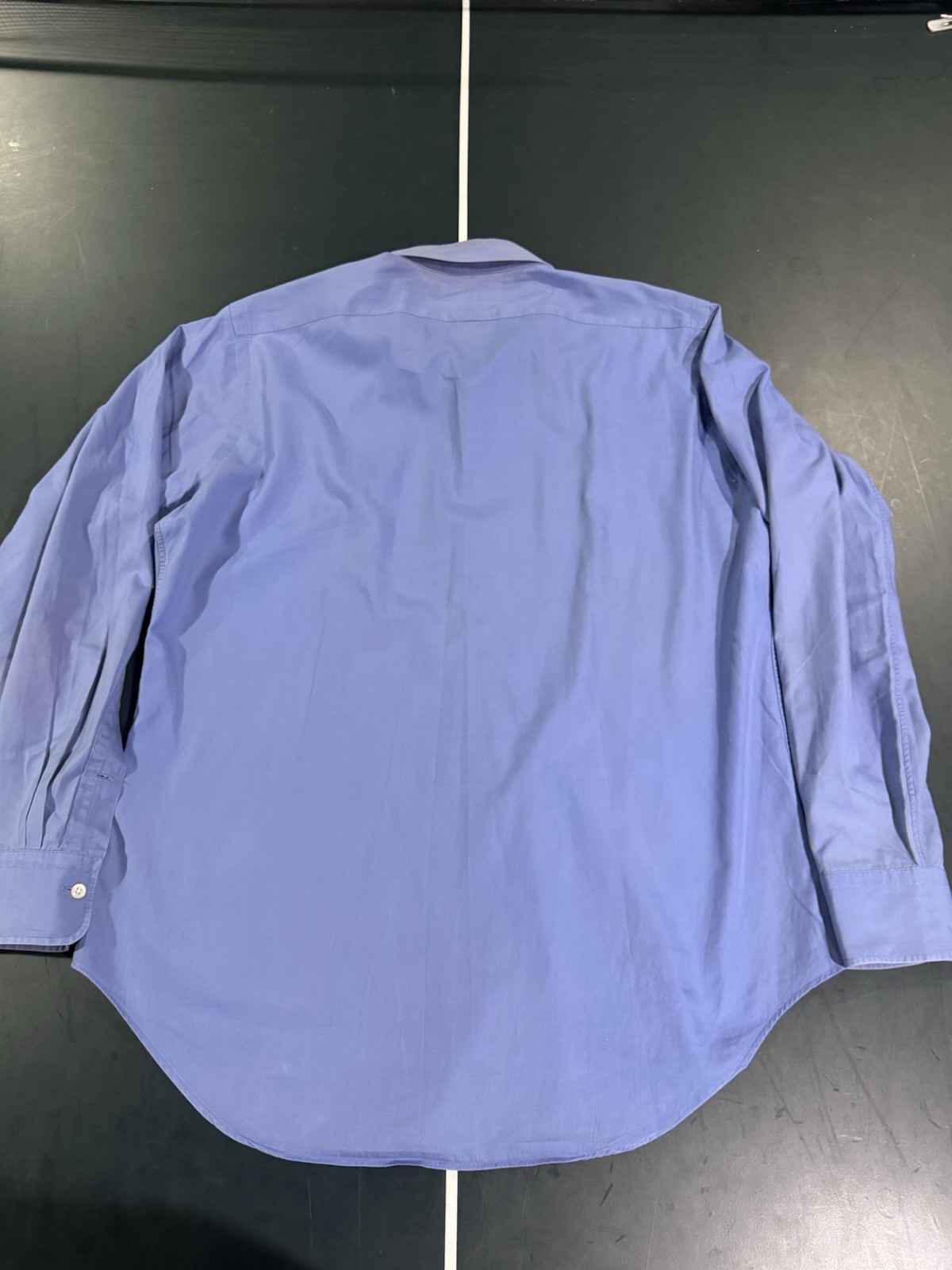 Polo by Ralph Lauren Estate Blue Solid 100% Cotton Easy Care Dress Shirt 15.5-33