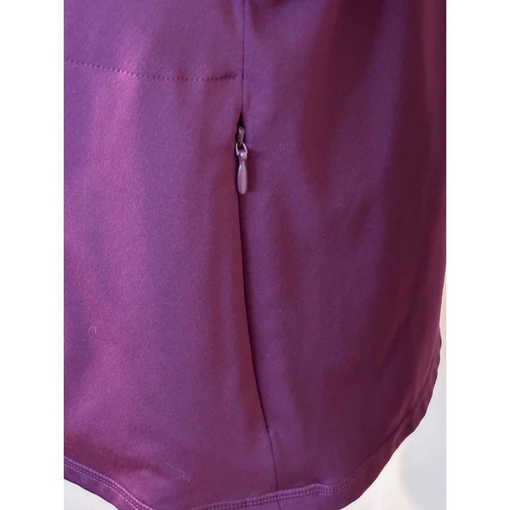 Fabletics Womens Full Zip Athletic Jacket Burgundy Plum Cinched Waist Large