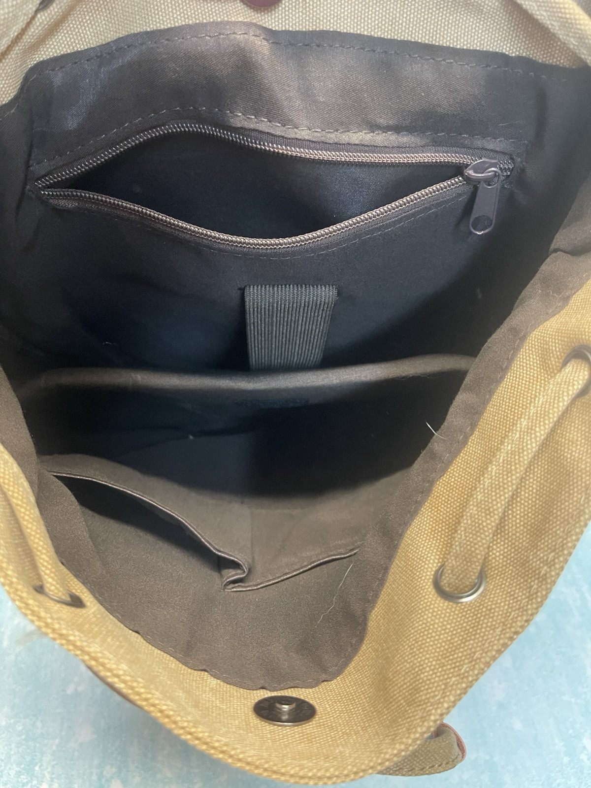 MO&Y Vintage Canvas Backpack Fits 16 Inch Laptop Backpack Daypack Khaki