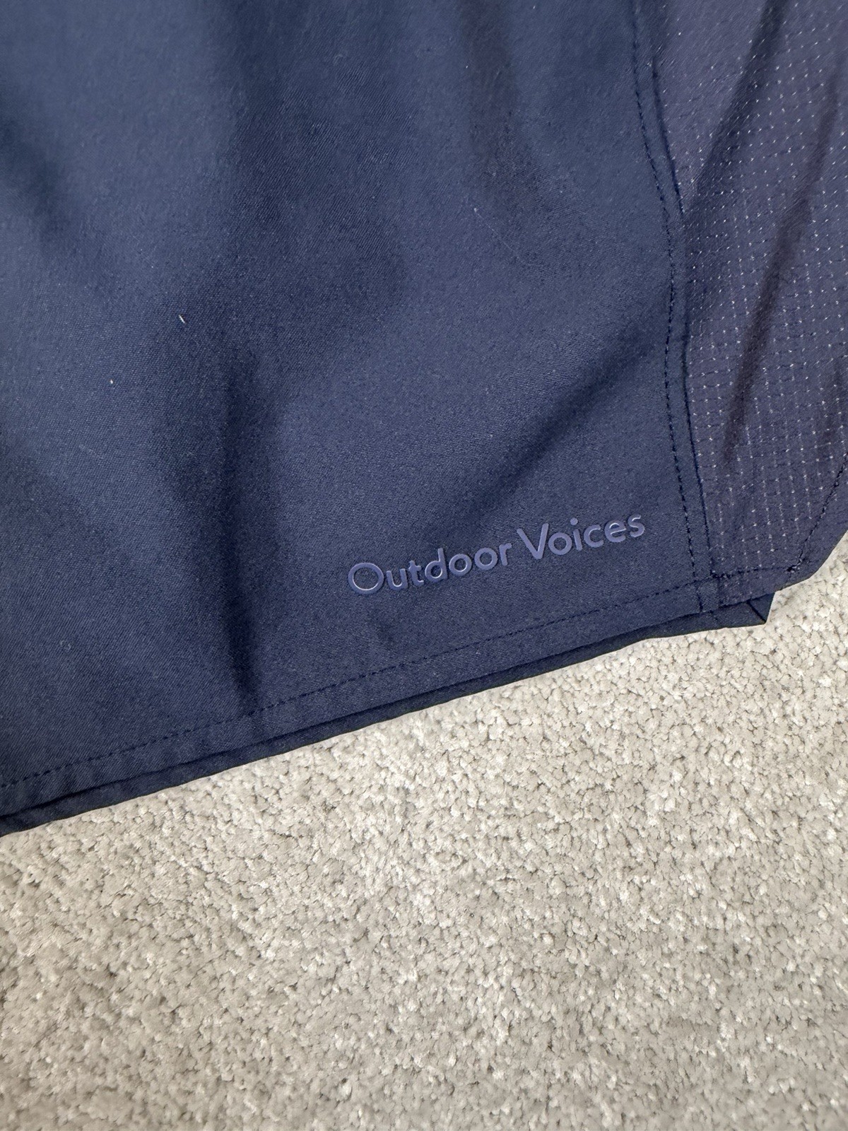 Outdoor Voices Hudson Running Shorts Men’s Large L Navy Blue Lined Athletic Gym