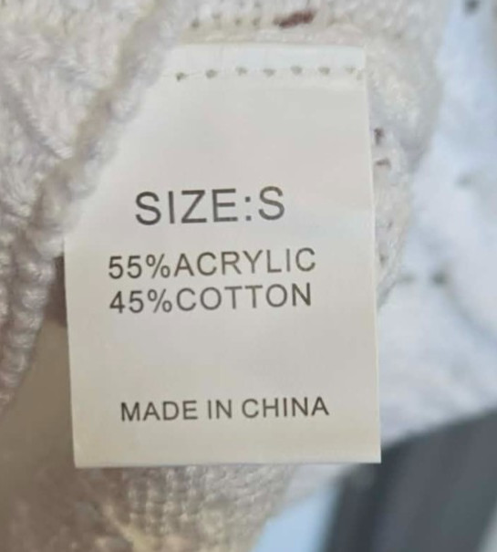 Y2K Open Weave White S Sweater Oversized Boho Flowy Crochet Textured Lace C100