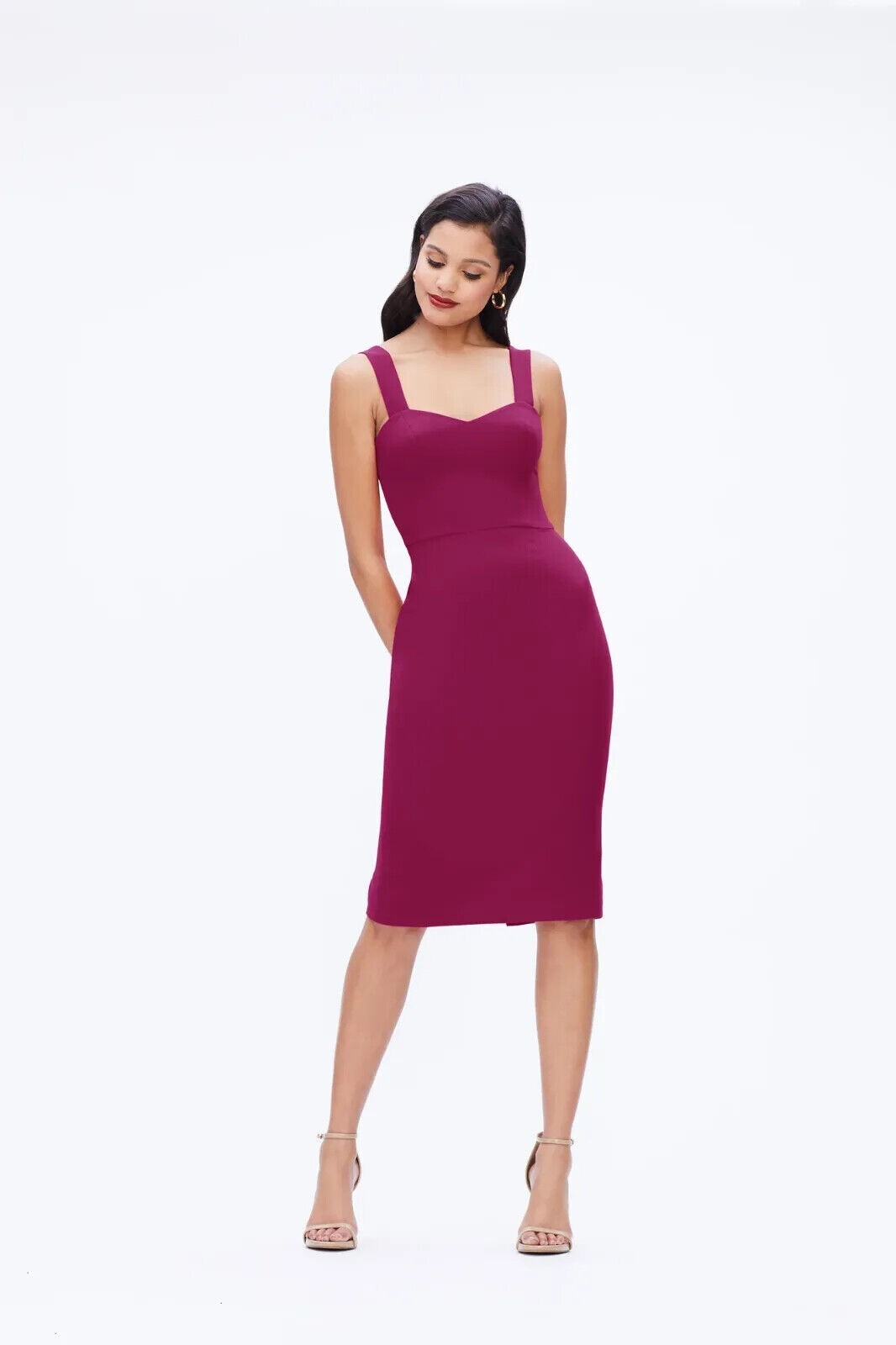 Dress The Population Dark Magenta Nicole Cocktail Dress Size X-Large $148