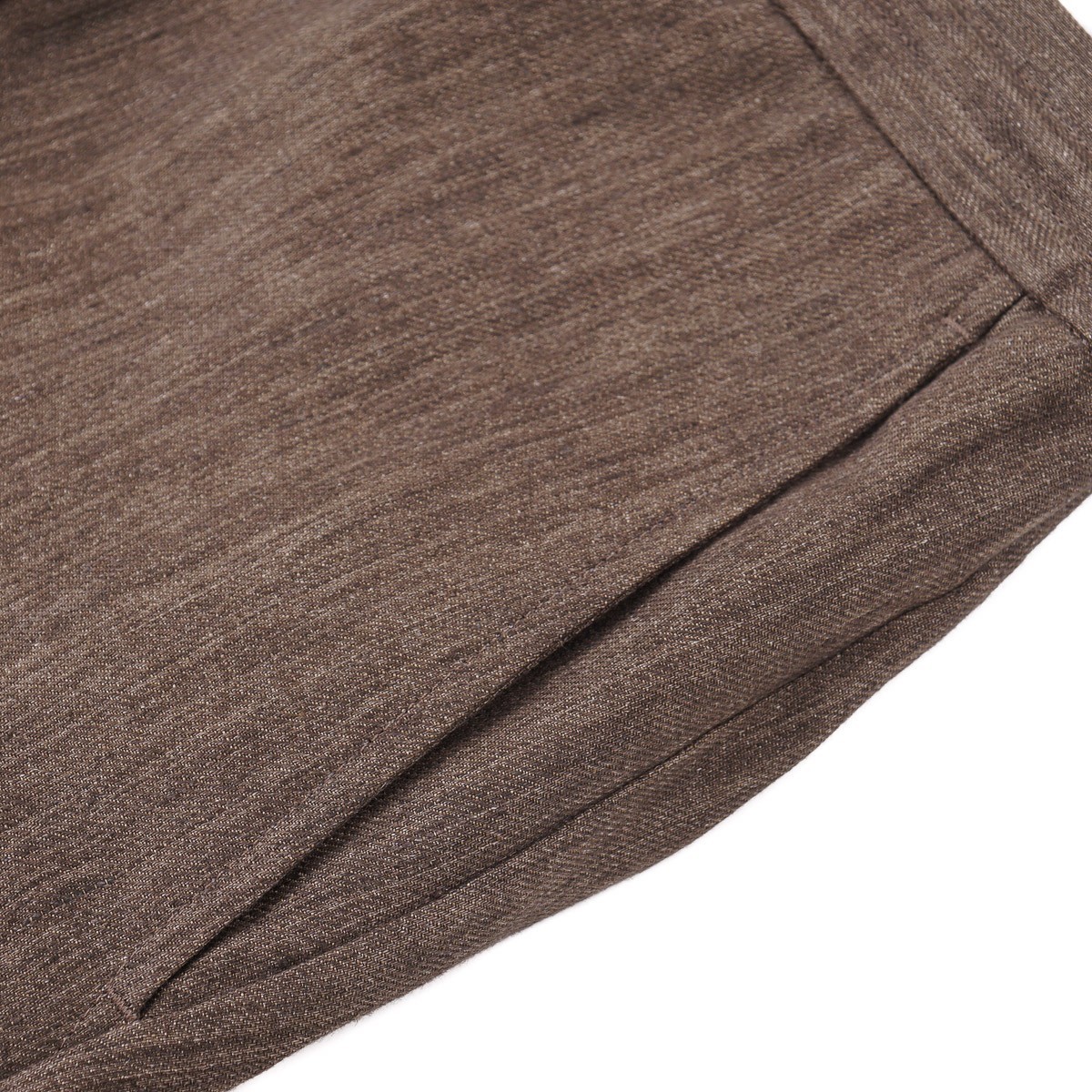 Brett Johnson Mid Brown Woven Solbiati Linen Drawstring Shorts L (35-36) NWT