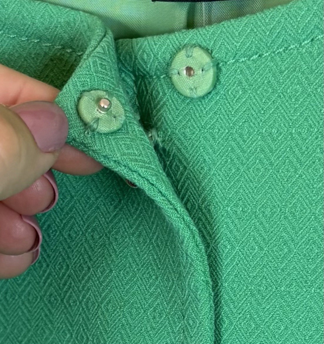 LANE BRYANT Green Toggle Blazer Women 20 Lined Collarless Textured Professional