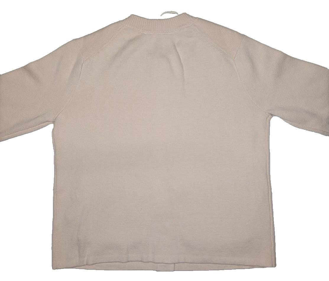 Everlane The Crew Cardigan in Everyday Cotton Women’s Sweater S Beige NWT