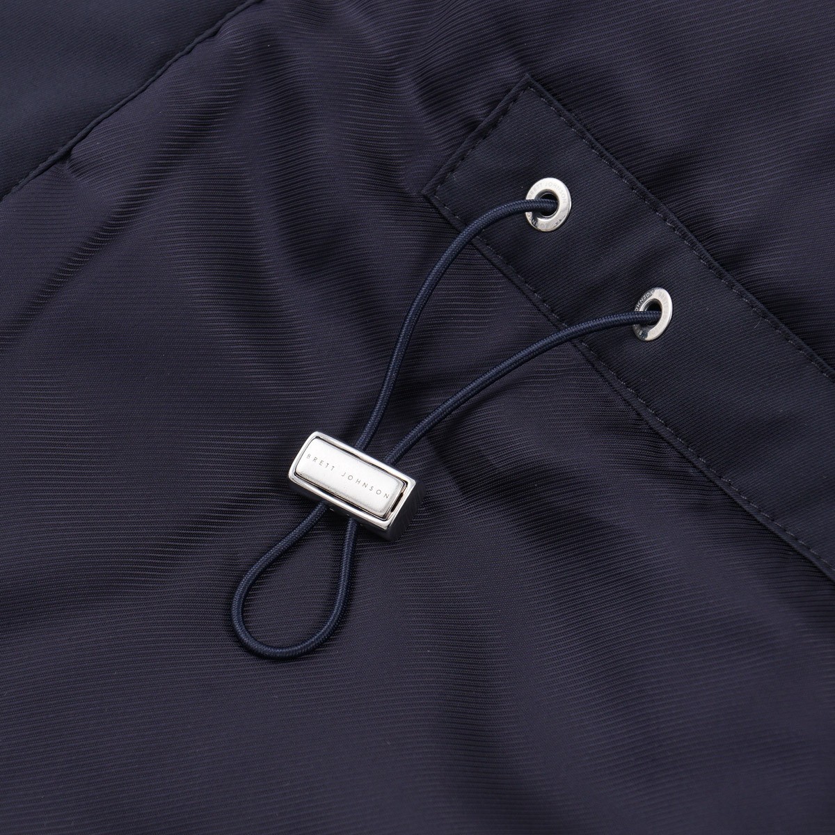 Brett Johnson ‘St. Moritz’ Navy Blue Padded Silk Parka M (Eu 50) NWT Coat