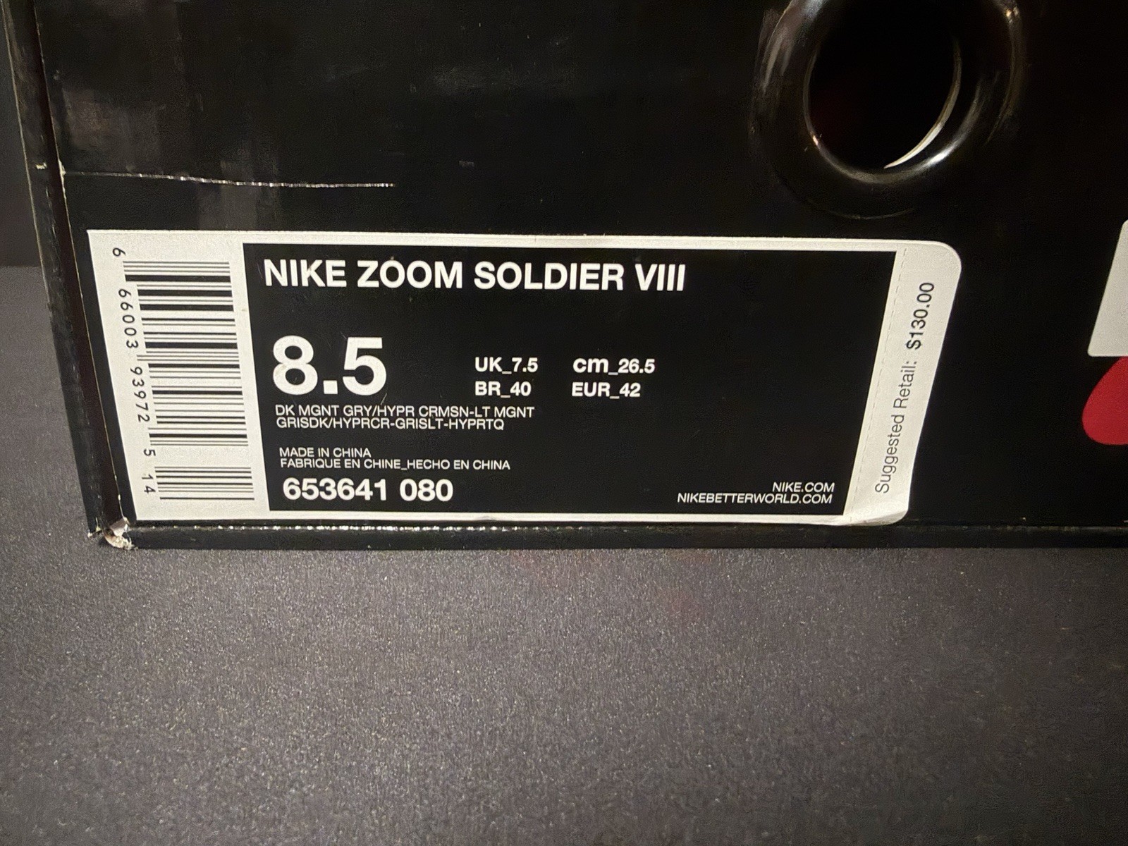 Nike LeBron Soldier 8 “Dark Magnet Turquoise Crimson”