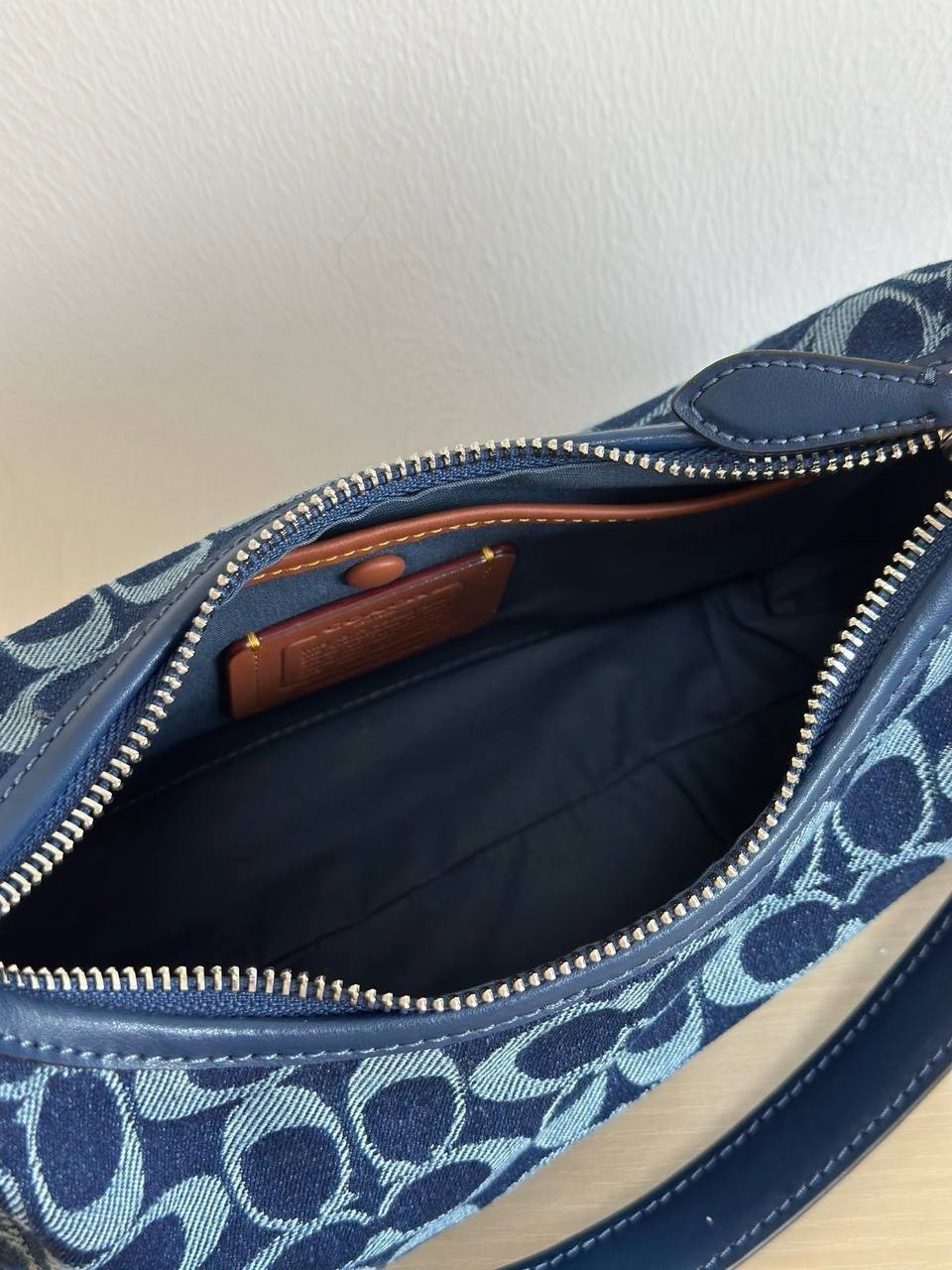 COACH CAM27 Juliet Shoulder Bag In Signature Denim Deep BlueOutlet new