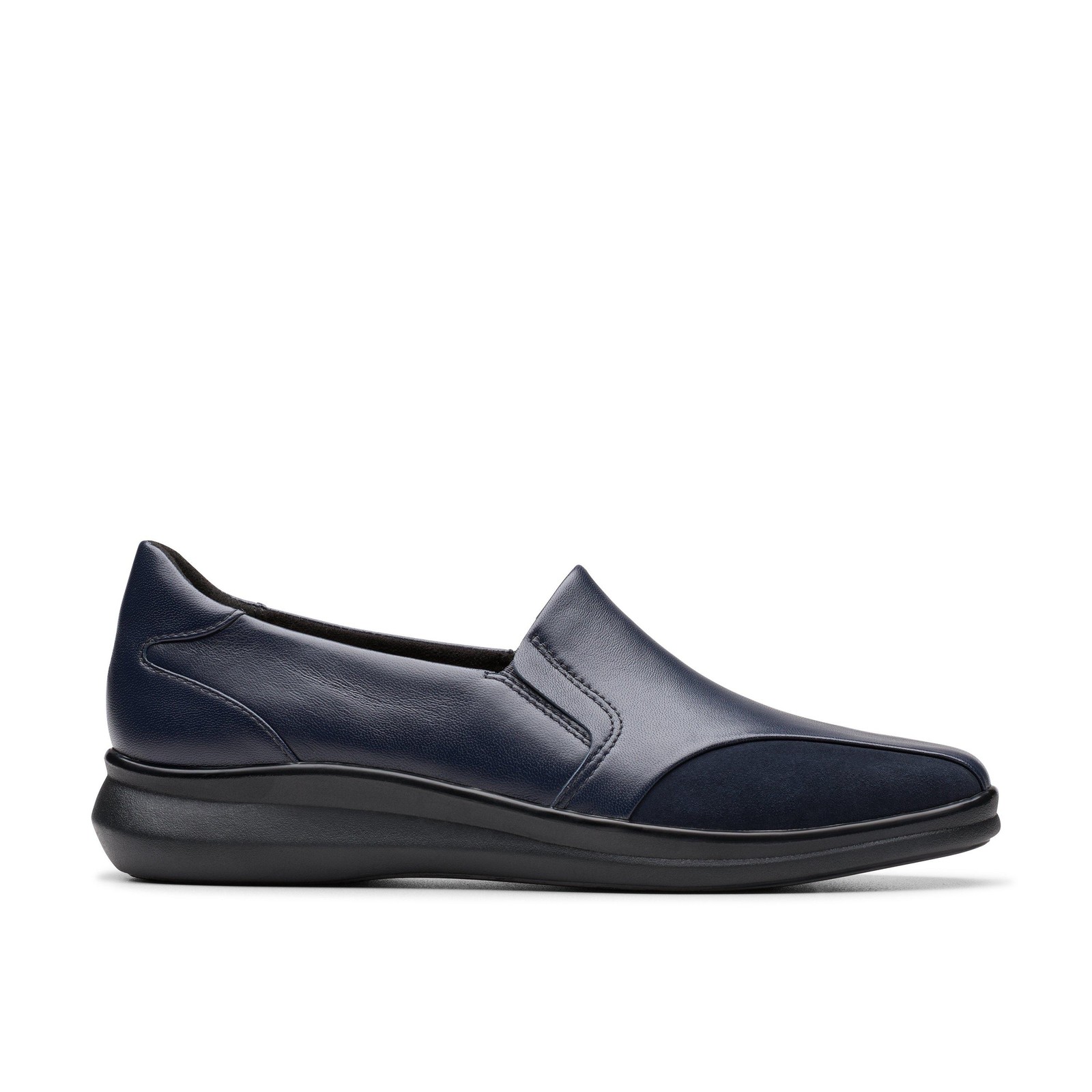 Clarks Womens Lynell Edge Blue Leather Dress Shoes