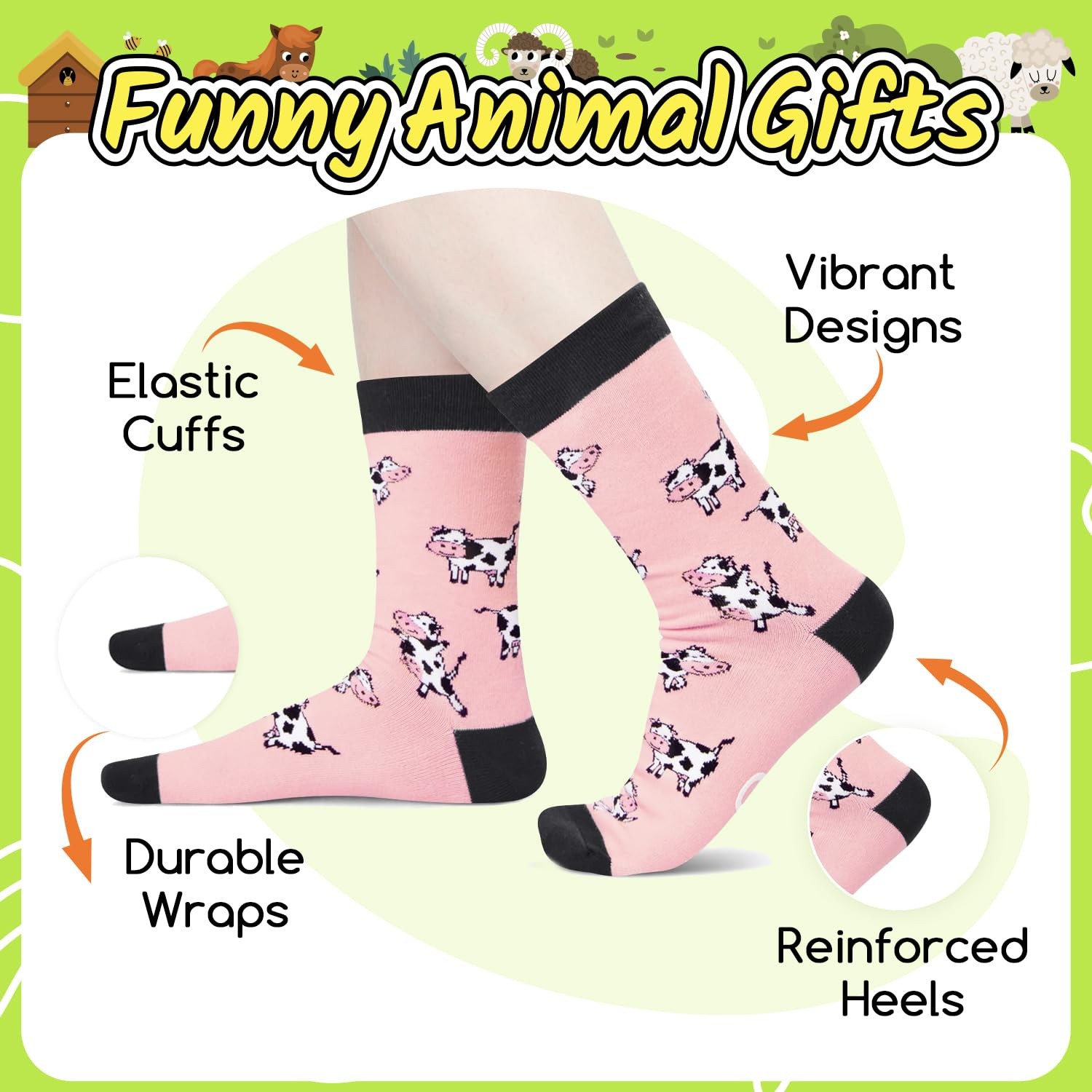 HAPPYPOP Novelty Cow Gifts for Women – Print Medium, Distracted Pink