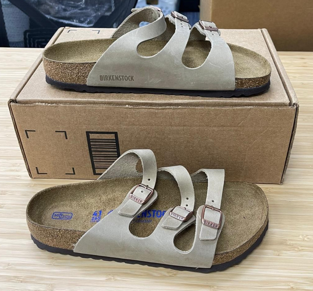 Birkenstock Unisex Florida Soft Footbed Sandals-Sandcastle,Size EU 41/US W10-M8