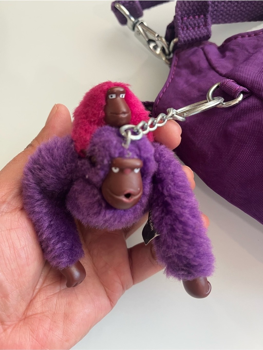 KIPLING PURPLE CRINKLE NYLON MINI CROSSBODY BAG