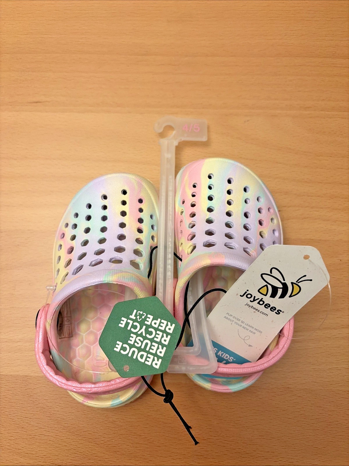 Joybees Active Clogs Girls Size 4/5C Marbled Ombre Pink NWT