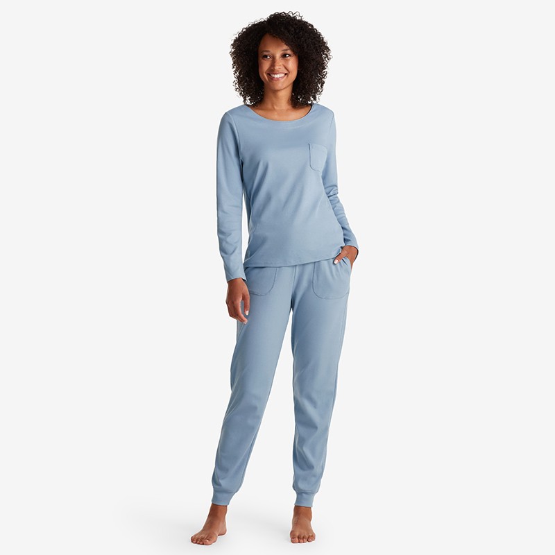 Pima Cotton Women’s Jogger Pants Pajama Set