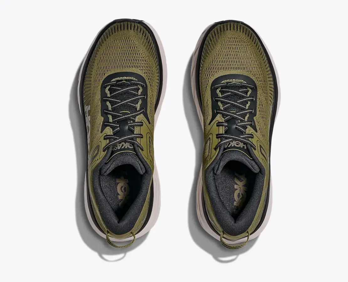 HOKA BONDI 7 1110518 WLDR Wild Lime Black Men Unisex Lifestyle Walking Shoes
