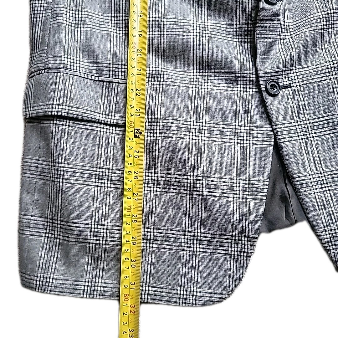 Hickey Freeman Blazer Mens 48 Gray Glen Check Plaid Lightweight Sport Jacket USA