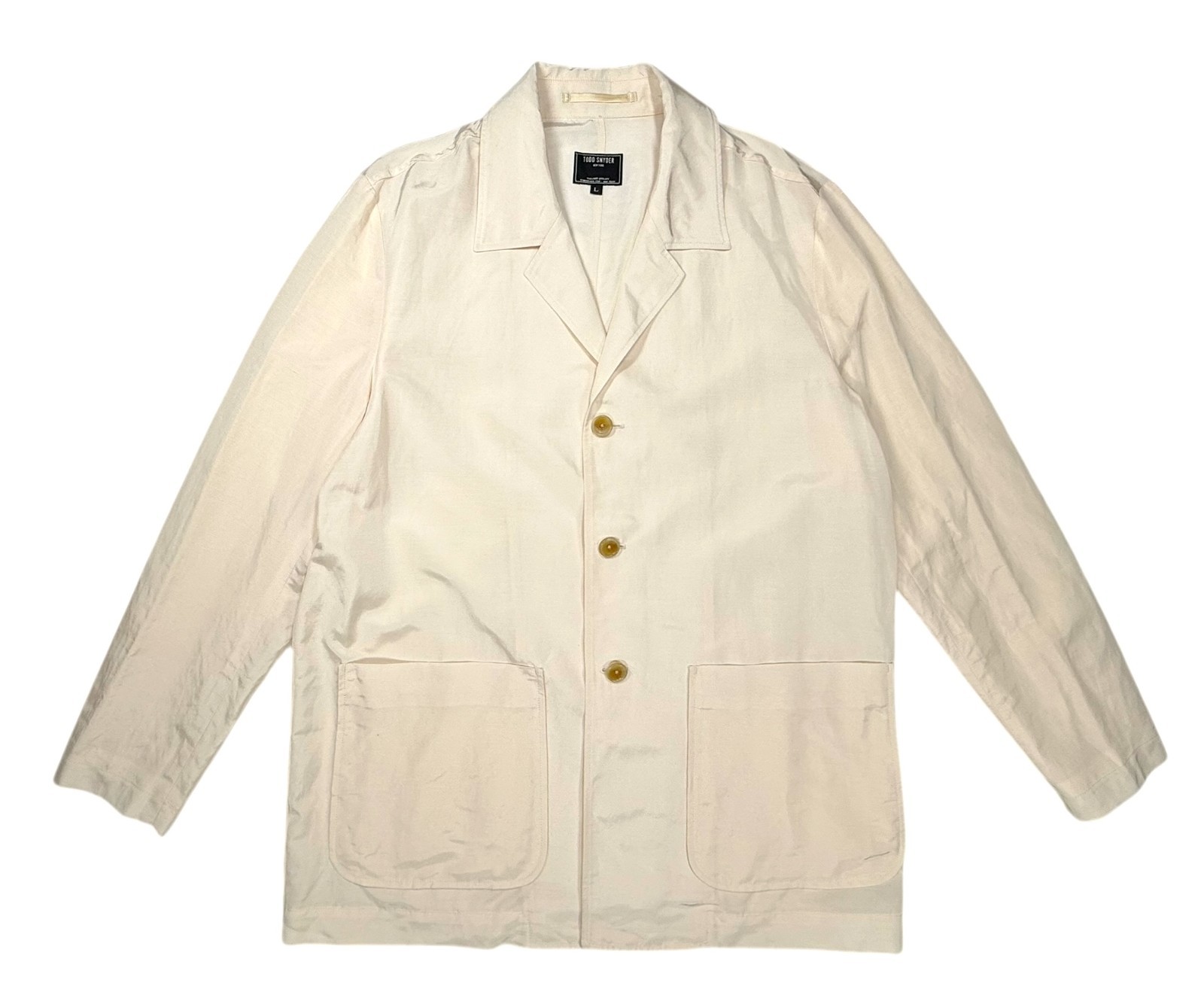 Todd Snyder Relaxed Jacket 3 Button Silk – Nylon Pearl Cream with hint of Blush